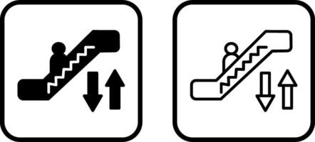 icono de vector de escalera mecánica