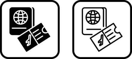 Ticket And Passport Vector Icon