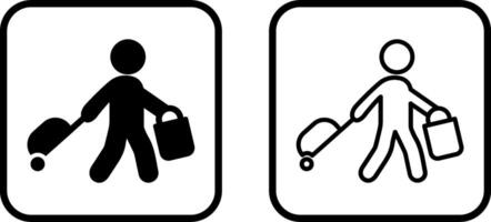 icono de vector de bolsa de transporte