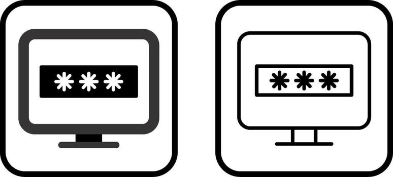 icono de vector de contraseña del sistema