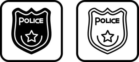 icono de vector de placa de policía