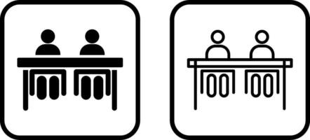 Student Sitting In Classroom Vector Icon