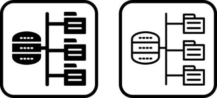 datos estructura vector icono