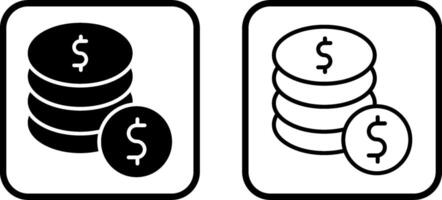 Dollar Coins Vector Icon