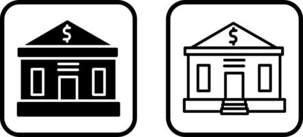 icono de vector de edificio de banco