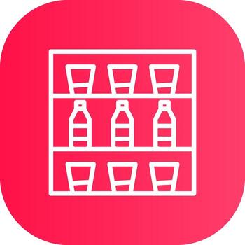 Line Round Corner Gradient vector