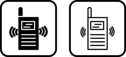 icono de vector de walkie-talkie