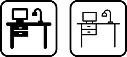 Working Desk Vector Icon