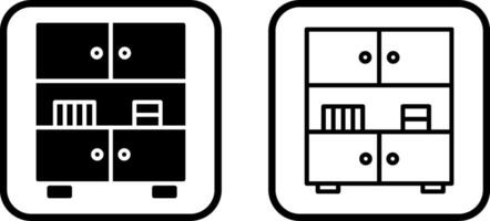 Table with Shelves Vector Icon