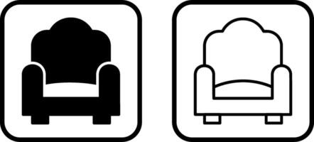 Single Sofa Vector Icon