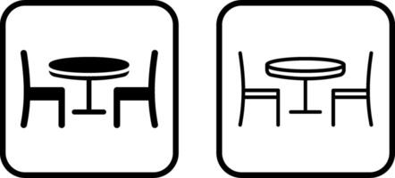 icono de vector de mesa de comedor