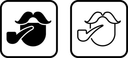 Pirate With Smoking Pipe Vector Icon