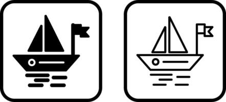 icono de vector de bote pequeño