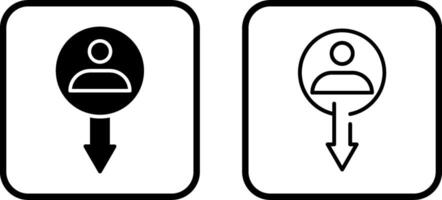 User Down Vector Icon