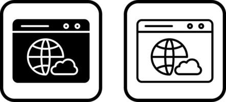 Web Cloud Vector Icon