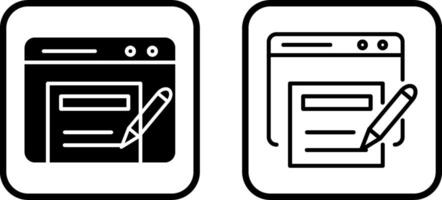 Blog Template Vector Icon