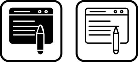 Webpage Edit, Vector Icon