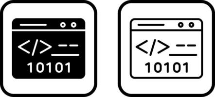 Binary Website Vector Icon