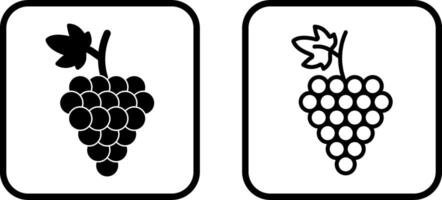 icono de vector de uvas