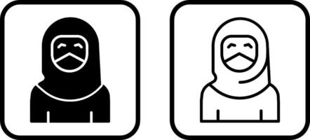 Woman with Niqab Vector Icon