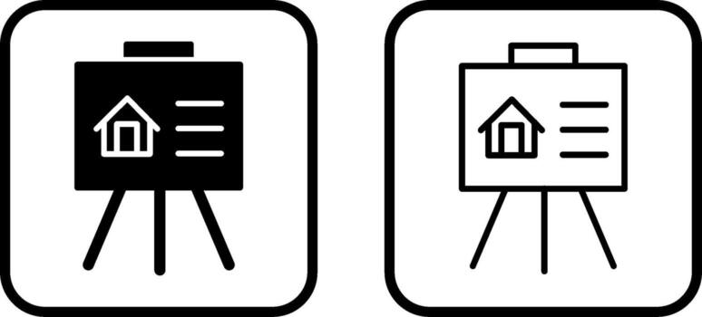 icono de vector de presentación