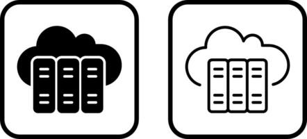 Cloud Library Vector Icon