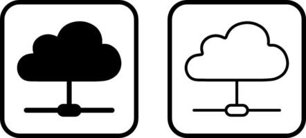 icono de vector de nube