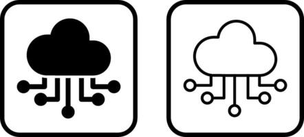 icono de vector de computación en la nube