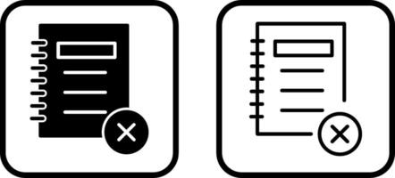 Unchecked Notes Vector Icon