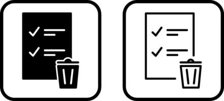 Trash List Vector Icon