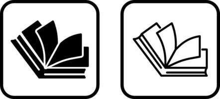 icono de vector de libro abierto