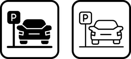 icono de vector de estacionamiento