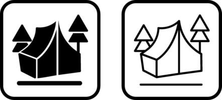 icono de vector de campamento