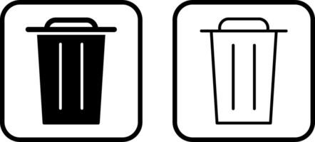 icono de vector de basura