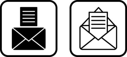 icono de vector de documentos de correo electrónico