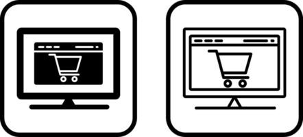 icono de vector de configuración de comercio electrónico