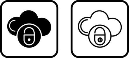 Secure Cloud Vector Icon