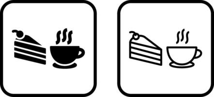 icono de vector de café servido