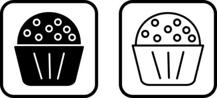 icono de vector de muffin de chocolate