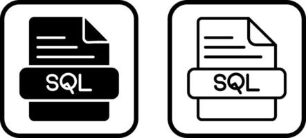 icono de vector de sql