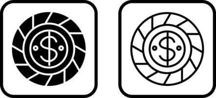Dollar Chip Vector Icon