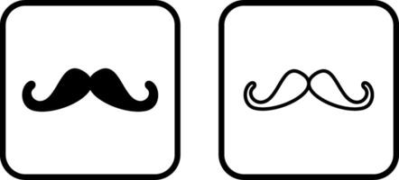 icono de vector de bigote