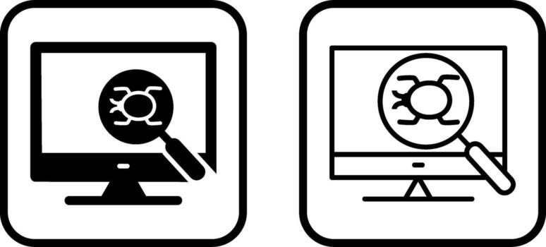 icono de vector de depuración
