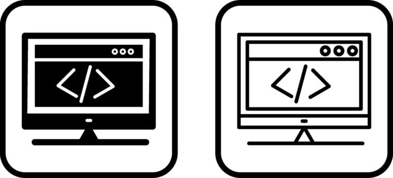 HTML Coding Vector Icon