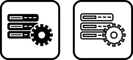 icono de vector de configuración de base de datos