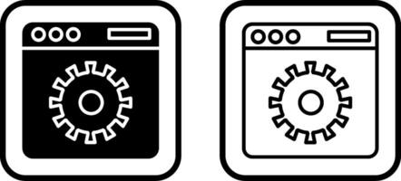 icono de vector de configuración de sitio web