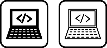 Writing Laptop Vector Icon