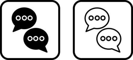 icono de vector de conversación de chat