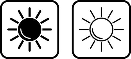 icono de vector de sol