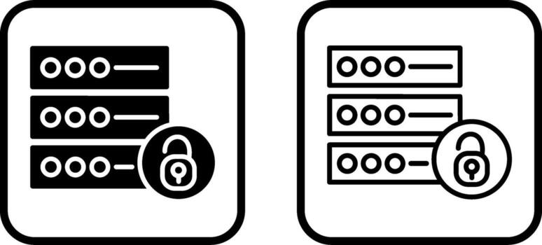 icono de vector de seguridad de datos